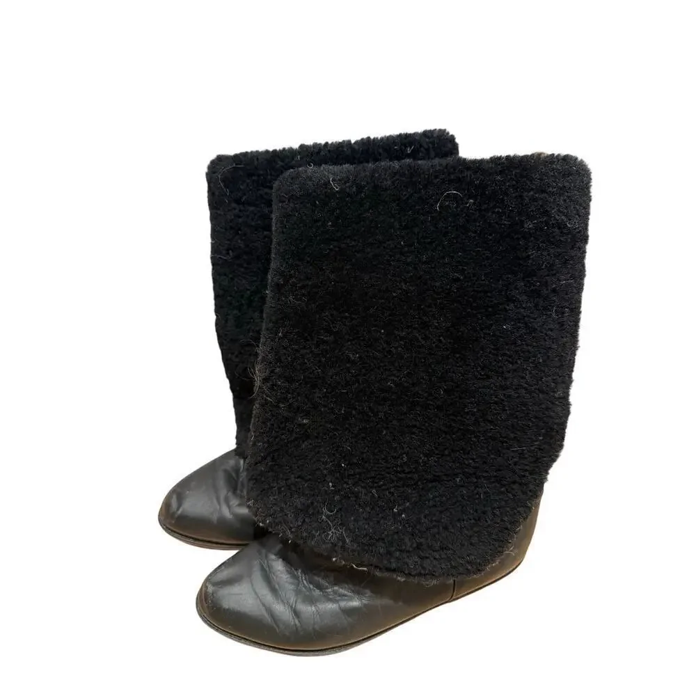 Terra Australia Shearling black boots 7.5